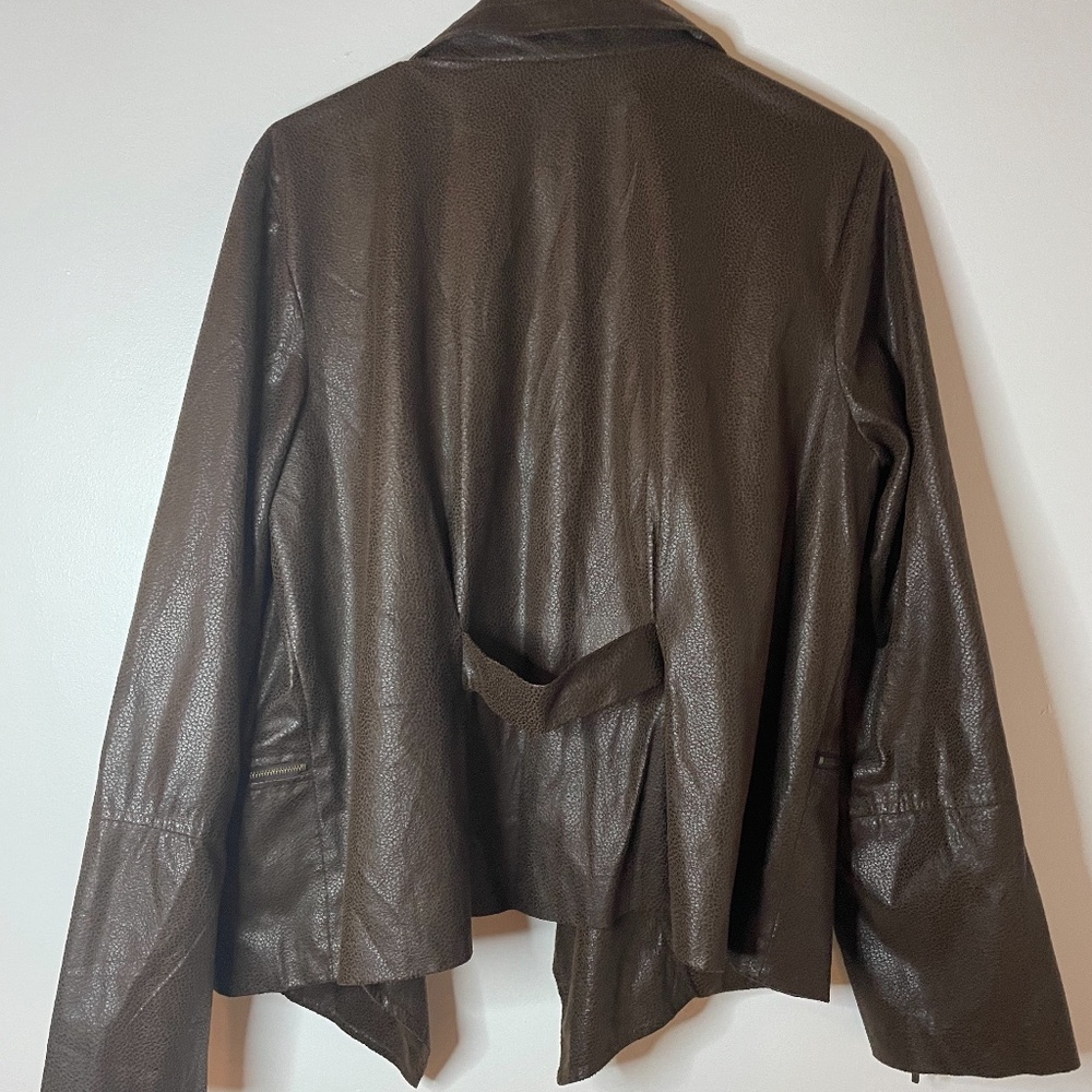 Vintage vegan brown snake printed brown jacket! - Picture 16 of 16